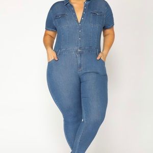 PLUS SIZE DENIM ROMPER Brand new with tag!